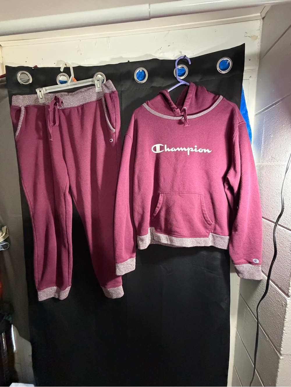 Champion Maroon/Purple Hoodie and Jogger Set